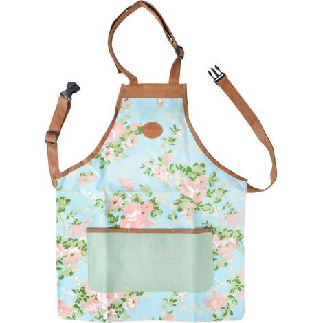 - Apron - Floral Pattern - Clothing Protection - Gardening, Cooking, Crafts - Multicolored - One Size (1/2)