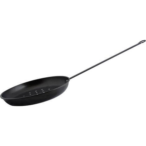 Poêle à chataignes - L 27 x l 77,7 x H 8,6 cm - Noir - Livraison gratuite (1/7)