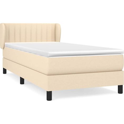 Maison Exclusive - Boxspringbett mit Matratze Creme 100x200 cm St (1/5)