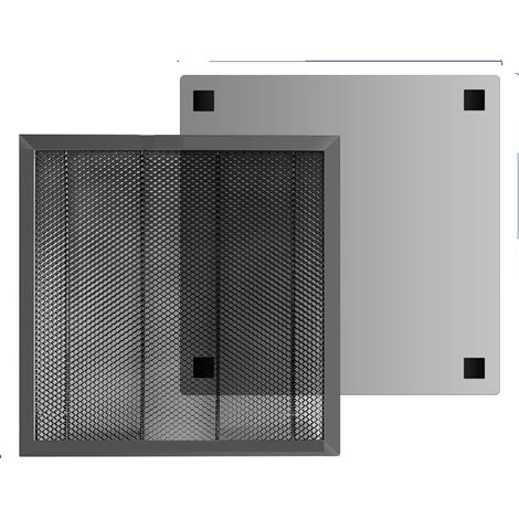 Table de travail en nid d'abeille laser, alliage d'aluminium durable, compatible avec les machines CO2, avec une feuille d'aluminium, 400x400x22mm (1/2)
