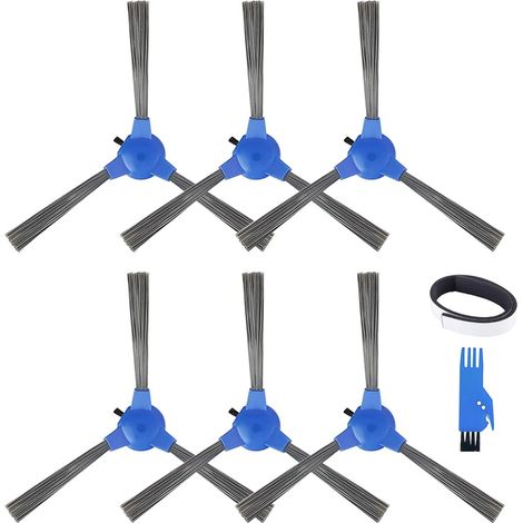 Brosse latérale de remplacement pour Eufy RoboVac 11S, 11S MAX, 30C, 30 MAX, 15T, 15C MAX, 30, 12, 25C, G10, G30, G30 G40 Edge Robot Aspirateur Accessoires de Remplacement (6 Pcs) (1/5)