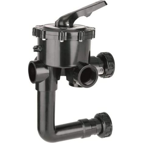 Valvola selettrice a vite da 2 1/2'' con collegamento al filtro e alle altre tubazioni provenienti dalla piscina. Variante 3.