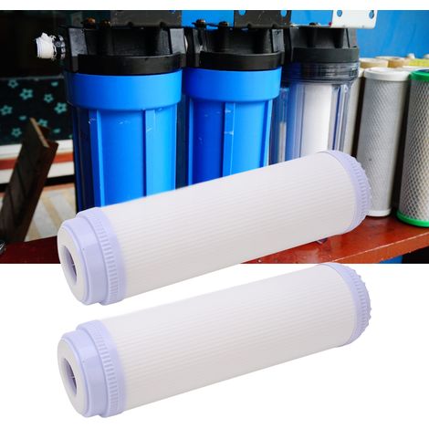 Packung mit 2 Wasserfiltern à 25 cm (10 Zoll), universelle Hochdurchfluss-Ultrafiltrations-UF-Filterkartusche zur direkten Reinigung von Trinkwasser. (1/5)