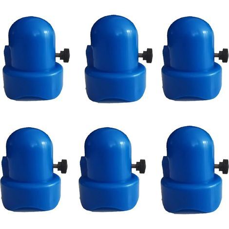 Bouchons d'extrémité de trampoline - Bleu - Filet de sécurité pour poteau de lit de saut - Capuchon de poteau avec vis(6 pcs) (1/5)
