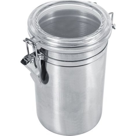 Boîte de conservation alimentaire en acier inoxydable pour la cuisine, bouteille, pot à sucre, thé, grains de café (XL) (1/4)