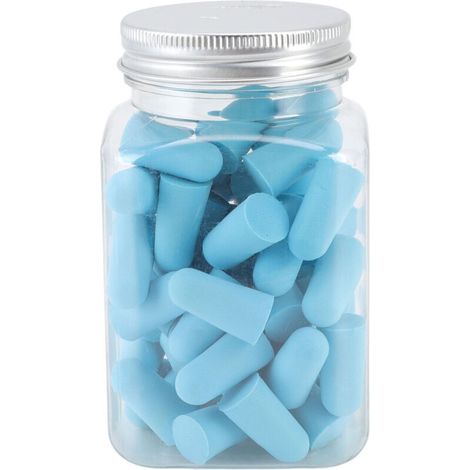 60 Pièces Bouchons d'Oreille en Mousse Douce, Réduction de Bruit pour Événements Bruyants, Bleu