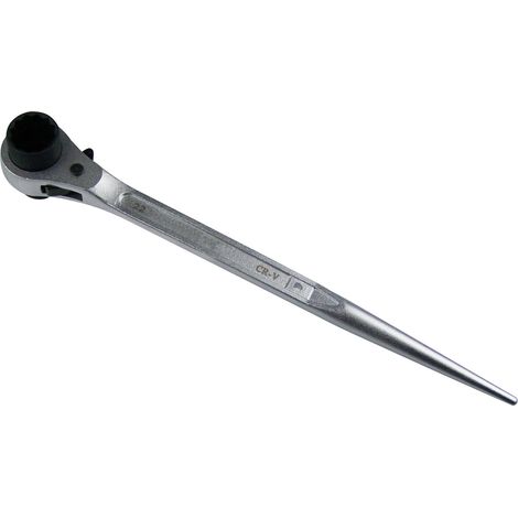 Berger & Schröter Cricchetto per ponteggi, 19/22 mm, chiave per ponteggi, cricchetto, chiave a cricchetto reversibile, destra/sinistra, in acciaio CR-V, 24 denti