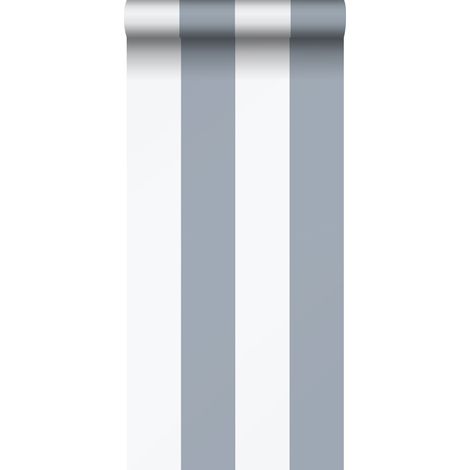 papier peint à rayures bleu gris et blanc - Sanders & Sanders (1/5)