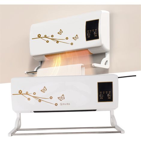 Climatiseur chauffant mural PTC céramique 2000W – Fonctionnement silencieux – Télécommande incluse – Installation murale ou sur table