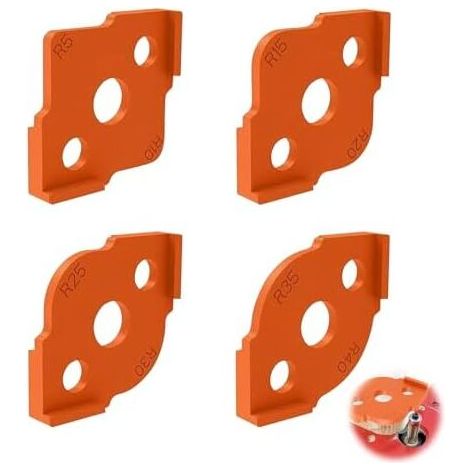 4PCS Wood Router Jigs, Router Jig, ABS Round Corner Jigs for Woodworking Tool, Table Router Jig(R5 R10 R15 R20 R25 R30 R35 R40) (1/5)