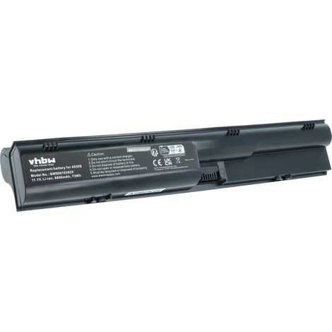 vhbw Akku Ersatz für HP 633805-001, 633733-321, 633733-1A1, 633733-151, 3ICR19/66-2, HSTNN-DB2R, 650938-001 für Notebook (6600 mAh, 11,1 V, Li-Ion) (1/5)