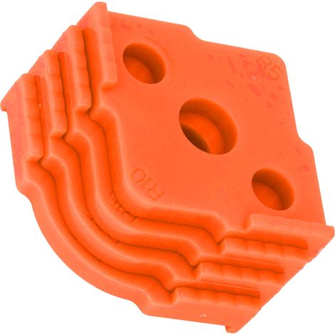 4 Pièces Gabarit de Routage à Rayon ABS Résistant à l'Usure pour Coins Arrondis, Positionneur de Coin Demi-Rond Orange pour Travail du Bois (1/5)