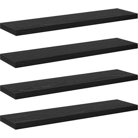 Maison Exclusive - Regalbrett 4 pcs Schwarz 40 x 10 x 1,5 cm Holz