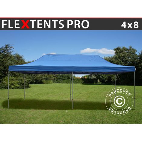 Tente pliante FleXtents PRO 4x8m Bleu