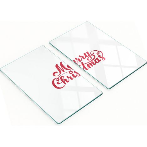 Tablas de cortar de cristal para cocina con motivos navideños, 2 x 30 x 52 cm. (1/5)