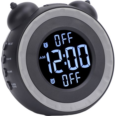 Réveil extra fort avec vibreur de lit, volume réglable, facile à régler, idéal pour les gros dormeurs. (1/5)