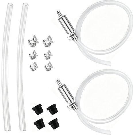 2 Pièces Kit d'outils de Purge de Frein, Purgeur de Frein Moto, Tuyau de Purge de Frein en Caoutchouc Transparent, avec Clapet Anti-Retour Unidirectionnel, pour Moto et Voiture (1/5)