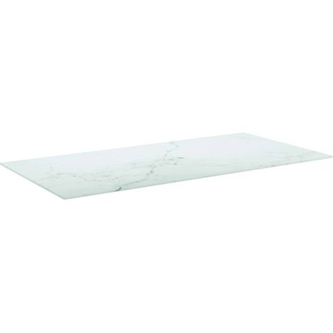 Maison Exclusive - Tischplatte Weiß 100x50 cm 6 mm Hartglas in Ma (1/5)