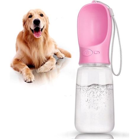 Borraccia portatile per cani, borraccia da viaggio da 350 ml per servizi di passeggiate con i cani, dispenser d'acqua a prova di perdite per cuccioli, borsa dell'acqua calda adatta al contatto con gli (1/5)
