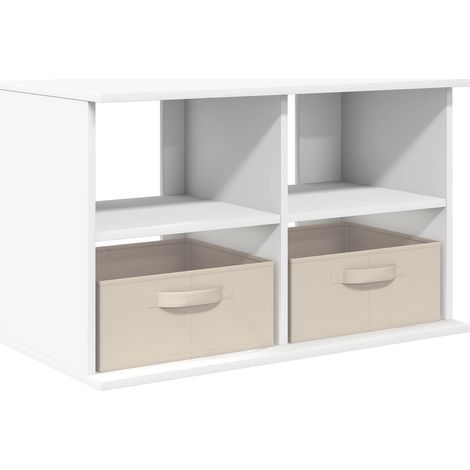 Maison Exclusive - TV-Ständer mit Schubladen Weiß 79 x 40 x 48 cm