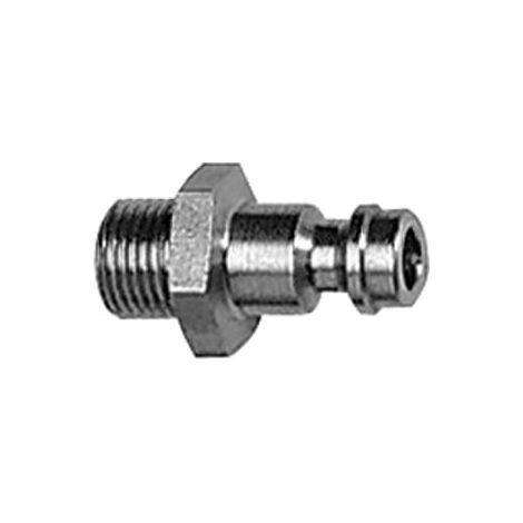 Riegler Nippel für Kupplungen NW 5, Edelstahl 1.4305, G 1/4 AG, SW 17 (1/2)