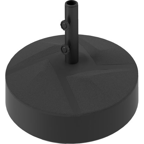 Befüllbarer Schirmständer, 30 kg, Schwarz, HDPE, 36/38/48 mm