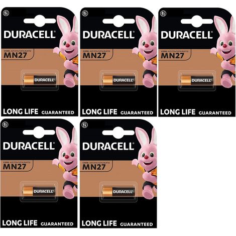 5 x Duracell MN27 27A A27 8LR732 (5 ampoules de 1 batterie) 5 piles 5