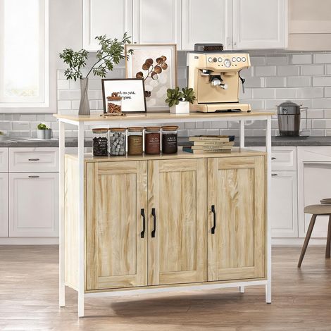 Buffet bois naturel en panneau de particules 100 x 35 x 88 cm (1/5)