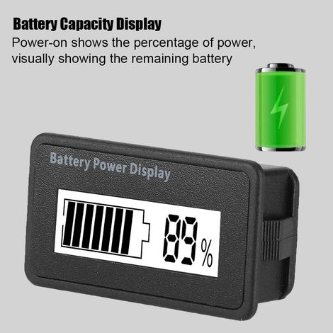 Voltmètre numérique universel 12-48V avec écran LCD rétroéclairé - Indicateur de niveau de batterie GY-6H (1/4)