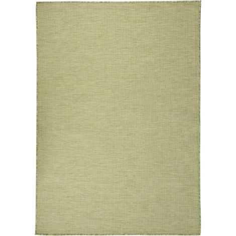 Outdoor-Teppich Flachgewebe 140x200 cm Grün vidaXL (1/5)