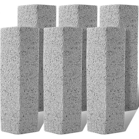 Lot de 6 pierres ponces pour le nettoyage des cuvettes de toilettes, bâtonnets abrasifs pour éliminer les dépôts de calcaire, le calcium et la rouille. Convient pour le nettoyage des toilettes. (1/5)