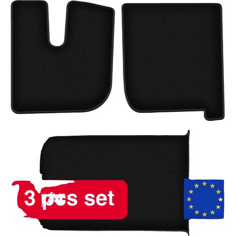 Alfombrillas y moquetas para camión, diseño ligero, protección básica para el suelo, color negro. (1/5)