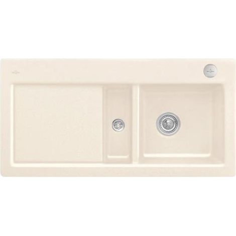 VB flächenbündige Spüle Subway 60 flat 67122F 965x475mm re-eckig Crema cplus (1/4)