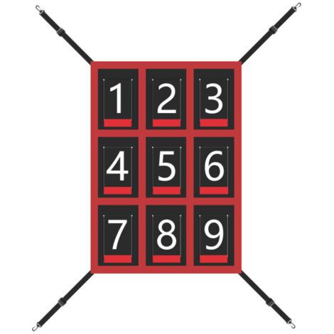 Filet de frappe de baseball à neuf grilles, lancer, lancer, cible, sac de sable, planche d'entraînement au golf, appareil d'entraînement au softball (1/4)