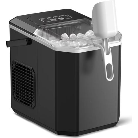 Machine à Glaçons Portative Mini – Automatique – Forme Balle – 12 kg/24h – 6 Min / 9 Glaçons – Avec Pelle – Professionnelle-Style 2 - Noir