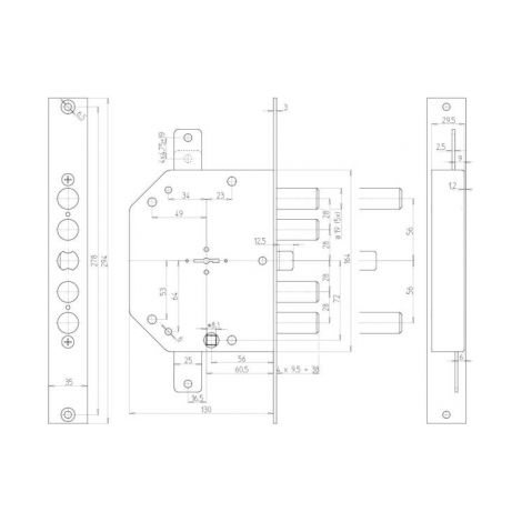 Serratura Di Sicurezza Cr C.R. 2155/28 Plus 2155 28 Sinistra Sx Senza Aste