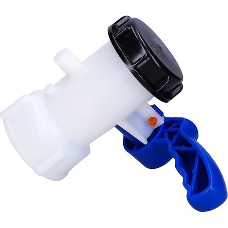 Vanne papillon de 62 mm pour cuve IBC Mauser de 1000 litres avec adaptateur universel pour réservoir d'eau (1/4)