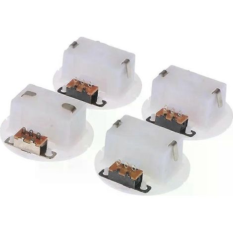 Runde Batteriebox mit Knopffach, Bastelunterlage, Aufbewahrungsbox, Batteriefächer AG13 mit Schalter, 5 Stück (1/4)