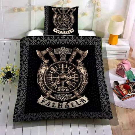 Parure de lit avec housse de couette 135 x 200 cm et 1 taie d'oreiller 80 x 80 cm, motif totem, pour enfants et adultes (T1) (1/5)