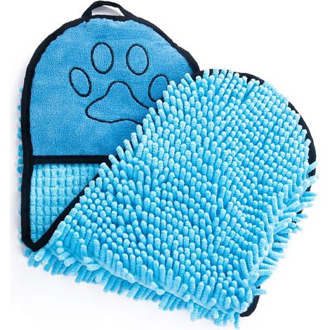 Serviette chenille pour animaux de compagnie Bleu (1/5)