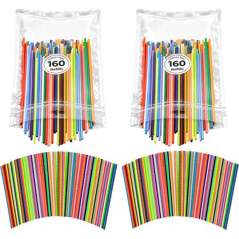 Lot de 320 filaments pour stylo 3D 32 couleurs 2,5 mm PCL Recharges pour stylo imprimante 3D (1/5)