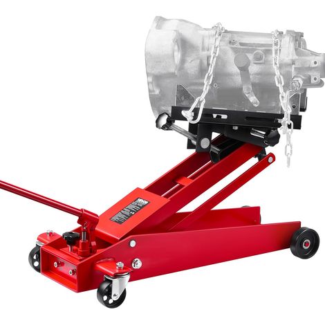 Cric de Transmission à Profil Bas Capacité 450 kg, Cric de Fosse avec Hauteur de Levage 16-64 cm, Roues Avant Pivotantes à 360°, Support Boîte de Vitesse pour Garage Atelier Réparation (1/5)