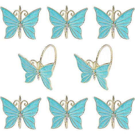 ronds de serviette papillon fleuris pour Pâques et mariage, B-- (1/5)
