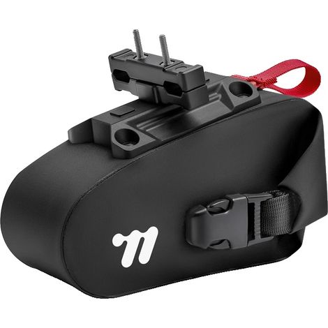 Borsa posteriore da ciclismo nera, impermeabile, a sgancio rapido, da 0,5 litri. (1/2)