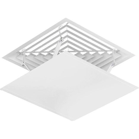 Déflecteur carré de ventilation pour climatiseur central de plafond, avec réglage de la direction du flux d'air. (1/2)