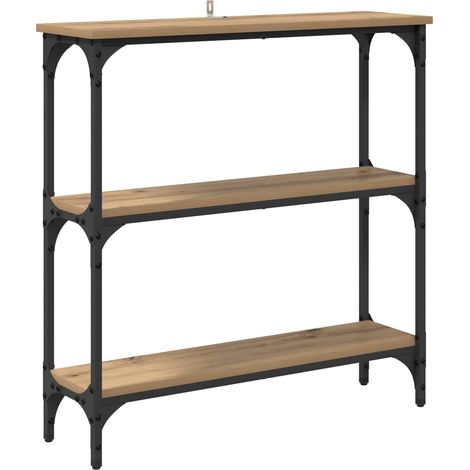 Maison Exclusive - Tavolo consolle Rovere artigianale 75 x 22,5 x 75 cm