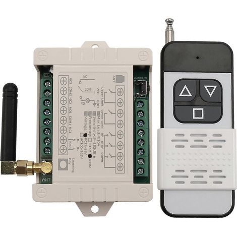 Télécommande sans fil 433 MHz, contrôleur DC12V-36V pour moteur, marche avant/arrière, feu de position, lampe, pompe à eau, équipement (1/5)