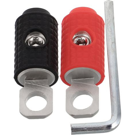 Connecteurs à Sertir en Laiton Thermorétractable pour Bornes de Batterie Voiture, Accessoires Électriques Robustes, Cosses de Fil pour Câblage Audio Automobile, Kit 2 Pièces (1/5)