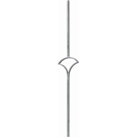 Panneau art déco, barreau complémentaire - Hauteur 1000mm Largeur 170mm carré de 14mm - Acier - À souder - DECO FER FORGE (1/3)
