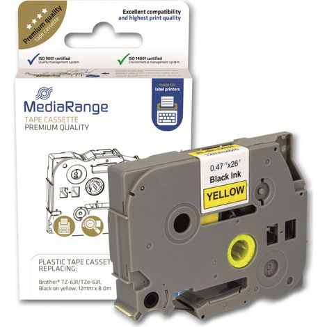 Ruban d'étiquetage MEDIARANGE MRBTZ631, remplace Brother TZ-631/TZe-631
